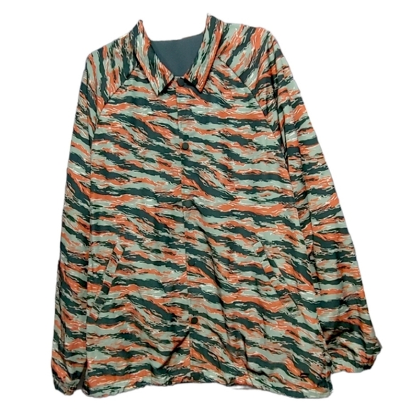 Fabletics Only Coaches Camo Tiger Striped Jacket Women's Size Extra Large XL - Picture 7 of 13